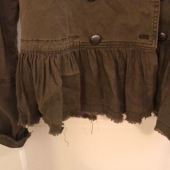 Free People Army Jacket with Peplum Bottom - Picture 3 of 8